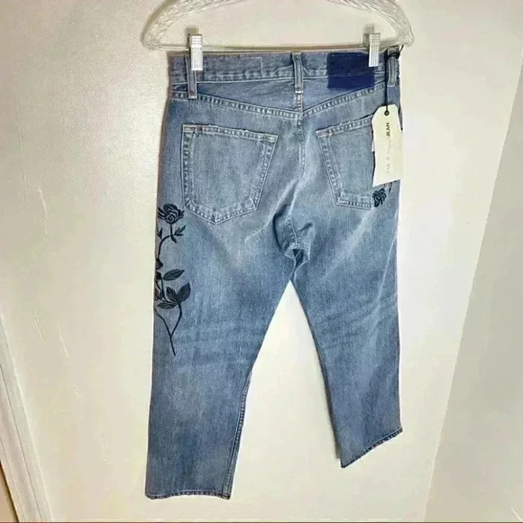 NEW Rag & Bone Marilyn Embroidered Ramona Jeans Floral Bohemian Distressed Denim - Picture 8 of 11